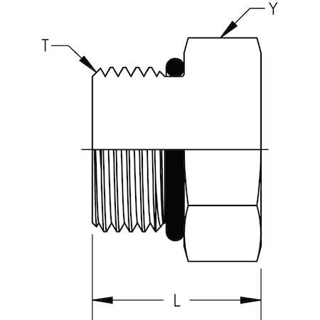 World Wide Fittings O-Ring Hex Plug Stainless Steel 6408X06SS
